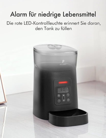 PETLIBRO Automatic Cat Feeder Dog Food Dispenser Auto Timer Pet Feeding Tray, Low Food & Motion & Sound Alerts, 4L Basic PLAF004