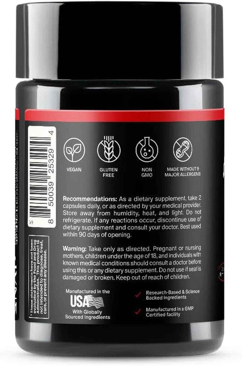 Snap Supplements Nitric Oxide Booster for Men & Women, L-Citrulline + 3 Forms of L-Arginine for Healthy Circulation, Natural Energy & Muscle Support, Caffeine-Free Pre-Workout Alternative, 60 Capsules