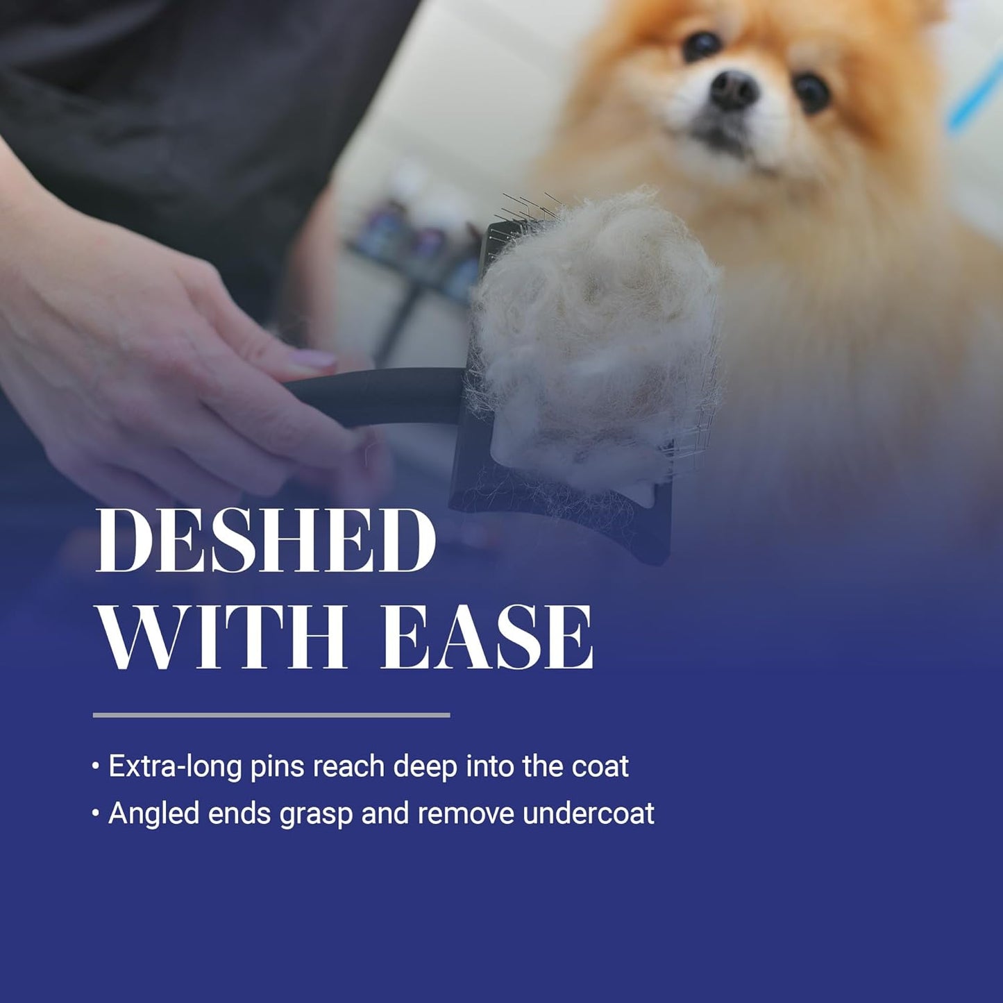 Chris Christensen Big K Dog Slicker Brush for Dogs (Goldendoodles, Labradoodles, Poodles), Groom like a Professional, Fluff Detangle Style, Saves Time Energy, Black, Large