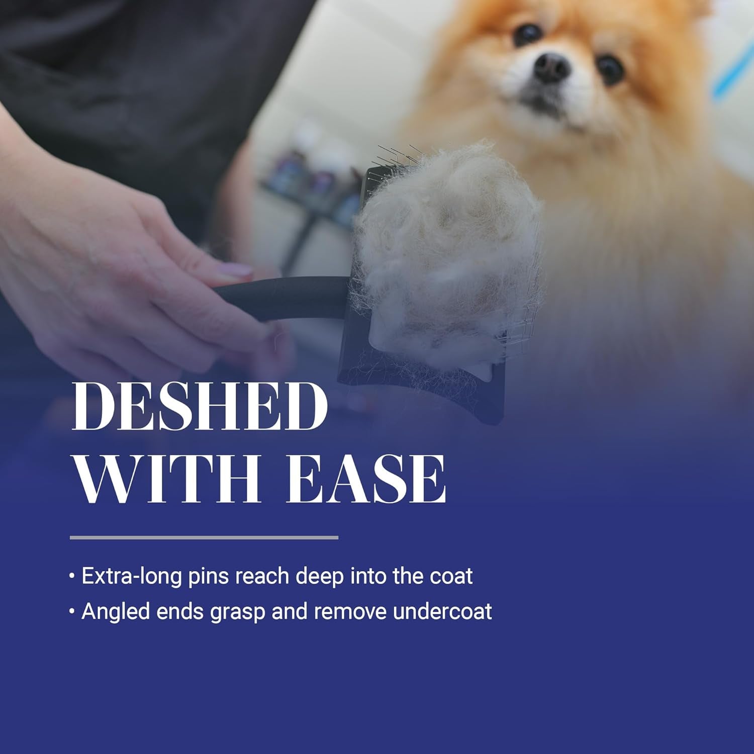 Chris Christensen Big K Dog Slicker Brush for Dogs (Goldendoodles, Labradoodles, Poodles), Groom like a Professional, Fluff Detangle Style, Saves Time Energy, Black, Large