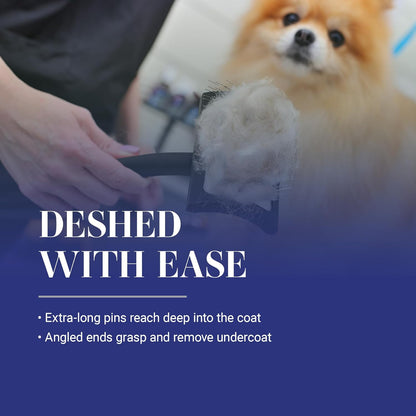 Chris Christensen Big K Dog Slicker Brush for Dogs (Goldendoodles, Labradoodles, Poodles), Groom like a Professional, Fluff Detangle Style, Saves Time Energy, Black, Large