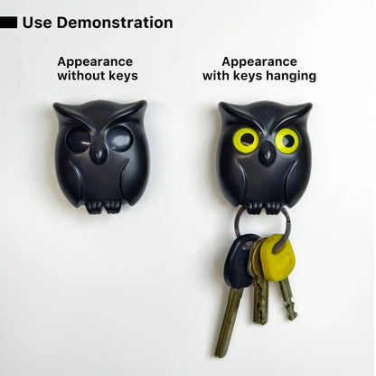Owl Design Key Hook, Creative Key Holder, Magnetic Key Holder, Key Storage Hook, Home Decor for Living Room Bedroom Kitchen Bathroom