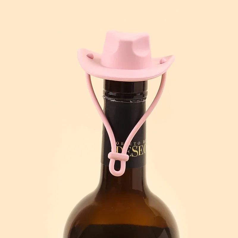 Creative Silicone Cowboy Hat Wine Cork Champagne Beer Bottle Stopper Beverage Leak-Proof Sealer Cap Plug Kitchen Bar Accessories