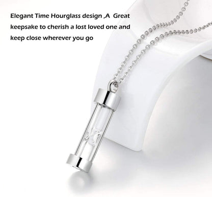 Eternal M. Minilist Bar Cremation Jewelry for Ashes Stainless Steel Urn Necklace for Human Ashes Silver/Rose Gold/Black