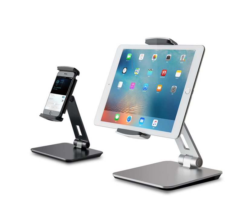 Adjustable Aluminum Desktop Stand for Tablets and Phones