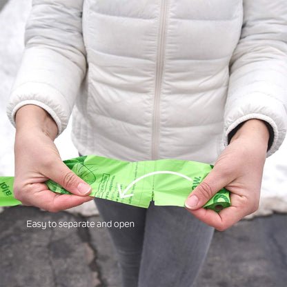 Alpha Paw Eco-Doggy Bags & Portable Dispenser - 60 Odor-Blocking, Biodegradable Poop Bags for Dogs - Scented Dog Poop Bags - Lavender-Scented Poop Bags - Compostable Dog Waste Bags - Puppy Accessories