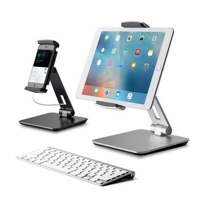 Adjustable Aluminum Desktop Stand for Tablets and Phones