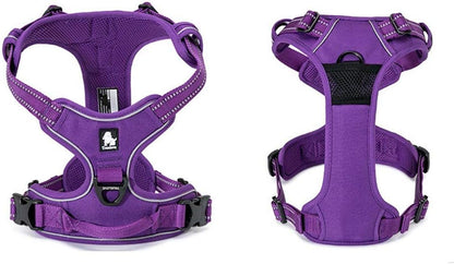 TRUE LOVE Adjustable No-Pull Dog Harness Reflective Pup Vest Harnesses Comfortable Control Brilliant Colors Tlh5651(Purple,S)