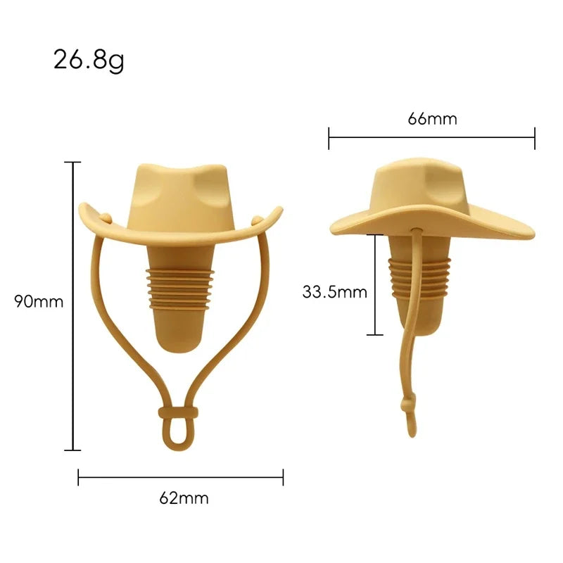 Creative Silicone Cowboy Hat Wine Cork Champagne Beer Bottle Stopper Beverage Leak-Proof Sealer Cap Plug Kitchen Bar Accessories