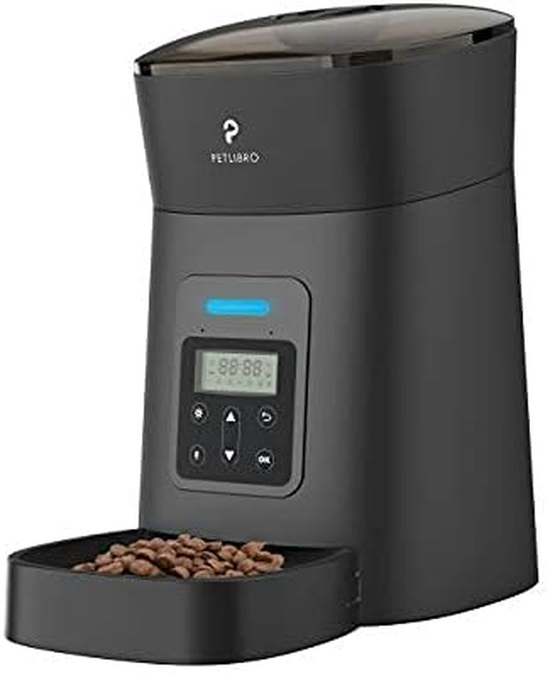 PETLIBRO Automatic Cat Feeder Dog Food Dispenser Auto Timer Pet Feeding Tray, Low Food & Motion & Sound Alerts, 4L Basic PLAF004