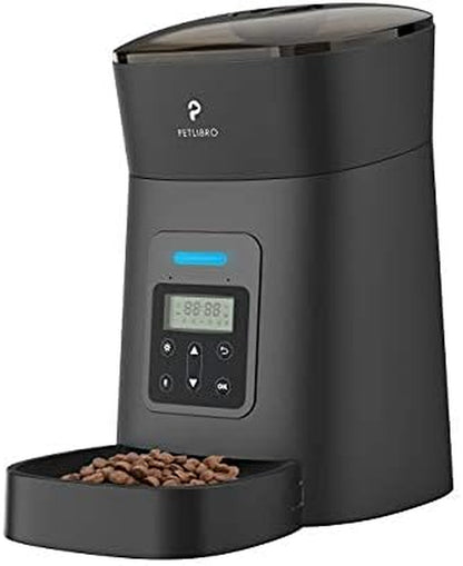 PETLIBRO Automatic Cat Feeder Dog Food Dispenser Auto Timer Pet Feeding Tray, Low Food & Motion & Sound Alerts, 4L Basic PLAF004