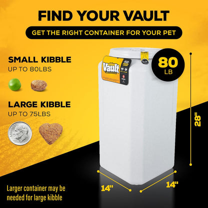 Gamma2 Vittles Vault Pet Food Storage Containers - Sealed Dog and Cat Food Storage Container, Fits up to 80Lbs, Made in the USA - [14"L X 28"H]