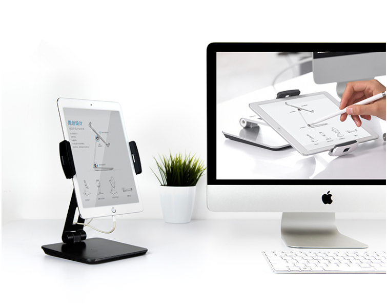 Adjustable Aluminum Desktop Stand for Tablets and Phones