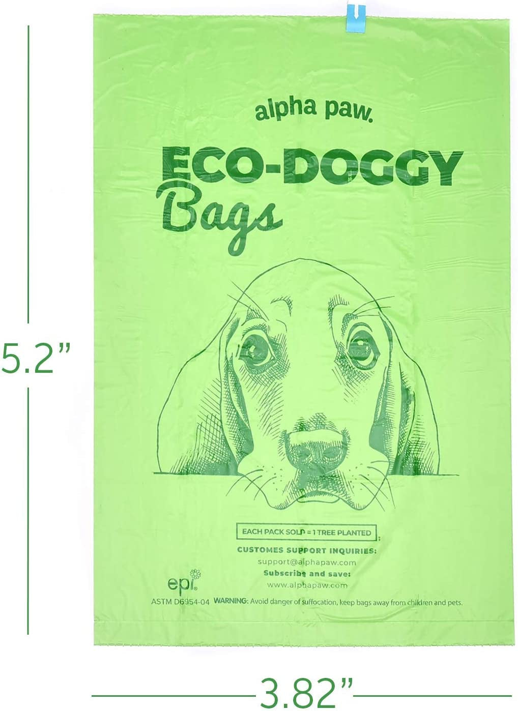 Alpha Paw Eco-Doggy Bags & Portable Dispenser - 60 Odor-Blocking, Biodegradable Poop Bags for Dogs - Scented Dog Poop Bags - Lavender-Scented Poop Bags - Compostable Dog Waste Bags - Puppy Accessories