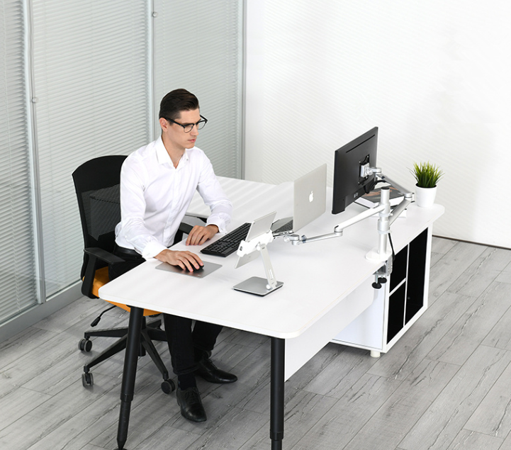 Adjustable Aluminum Desktop Stand for Tablets and Phones