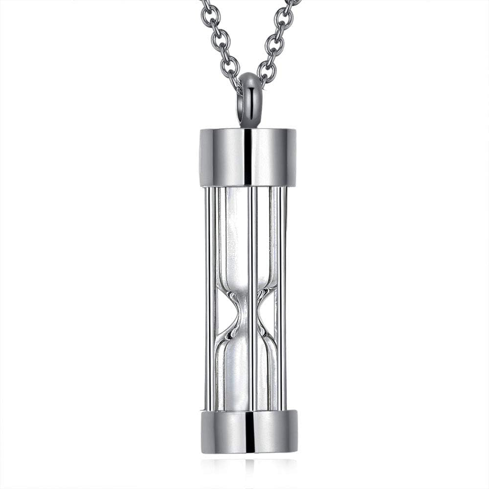 Eternal M. Minilist Bar Cremation Jewelry for Ashes Stainless Steel Urn Necklace for Human Ashes Silver/Rose Gold/Black