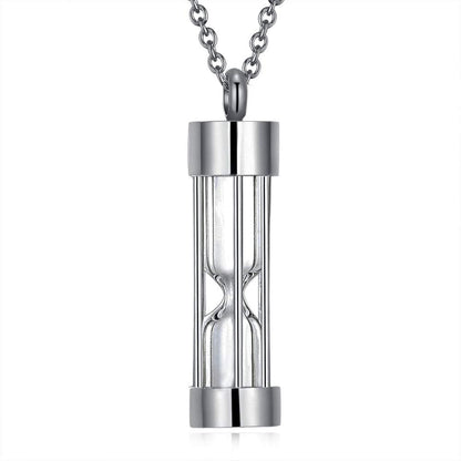 Eternal M. Minilist Bar Cremation Jewelry for Ashes Stainless Steel Urn Necklace for Human Ashes Silver/Rose Gold/Black