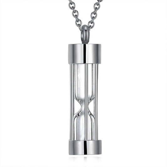 Eternal M. Minilist Bar Cremation Jewelry for Ashes Stainless Steel Urn Necklace for Human Ashes Silver/Rose Gold/Black