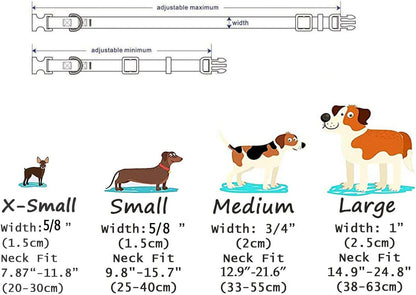 Mihqy Christmas Dog Collar - Premium Adjustable Dog Collar for Small Medium Large Dogs (Christmas, S)