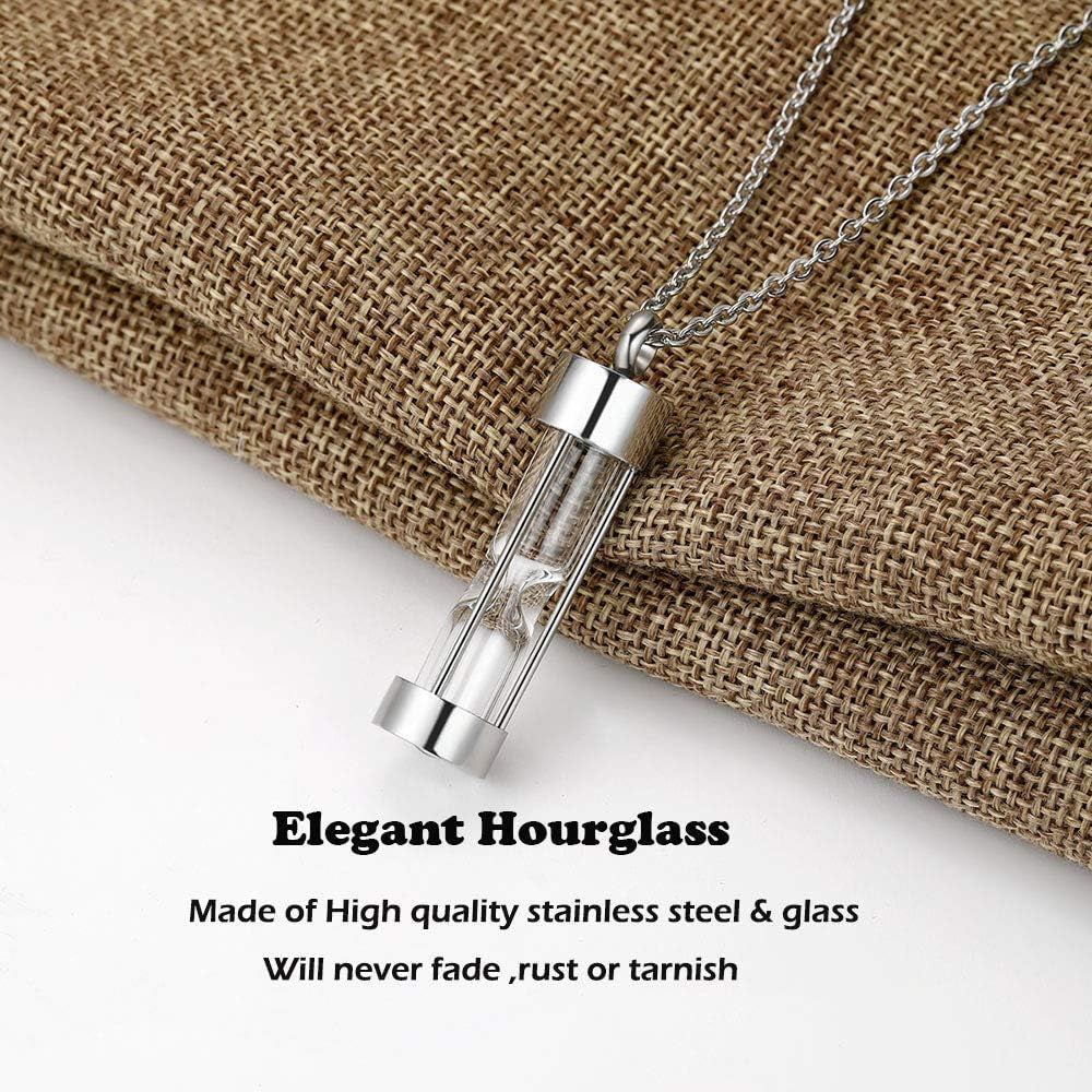 Eternal M. Minilist Bar Cremation Jewelry for Ashes Stainless Steel Urn Necklace for Human Ashes Silver/Rose Gold/Black
