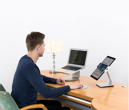 Adjustable Aluminum Desktop Stand for Tablets and Phones