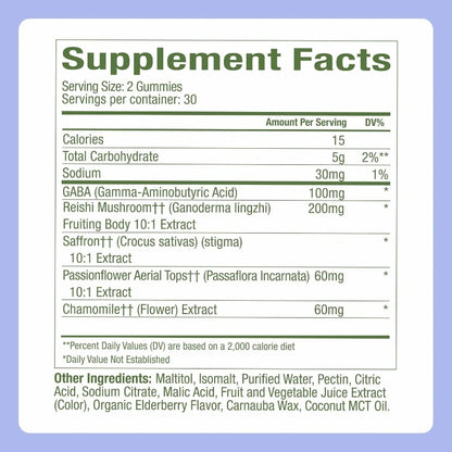 Wondersleep Mushroom Gummies Supplement for Sleep, No Melatonin with Reishi Super Mushrooms (60 Count)