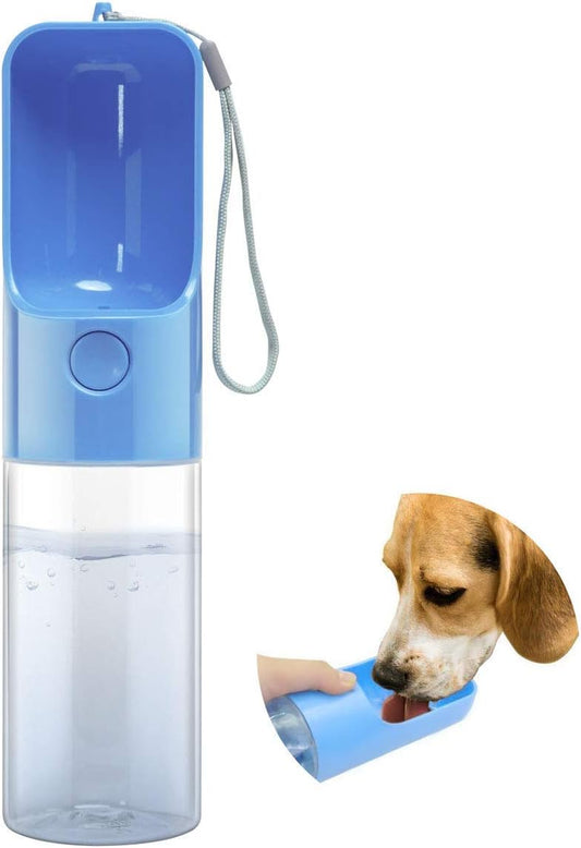 Esing Dog Water Bottle Dispenser,Water Bottle for Dogs,Portable Dog Water Bottles for Walking Travel Pet Doggie Drinking Cup 15Oz (Blue)