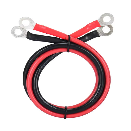 VILASTING Battery Inverter Cable Set with Terminals 8/6AWG Stranded Copper Cord Solar Power Connection Wire with Lug