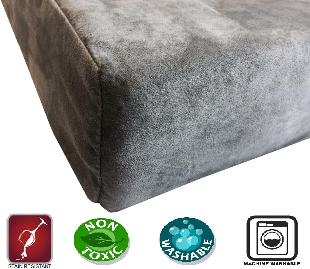Dogbed4Less XL Orthopedic Memory Foam Dog Bed with Machine Washable Cover, Waterproof Lining for Medium to Large Pet, 47X29X4 Pad Fit 48X30 Crate