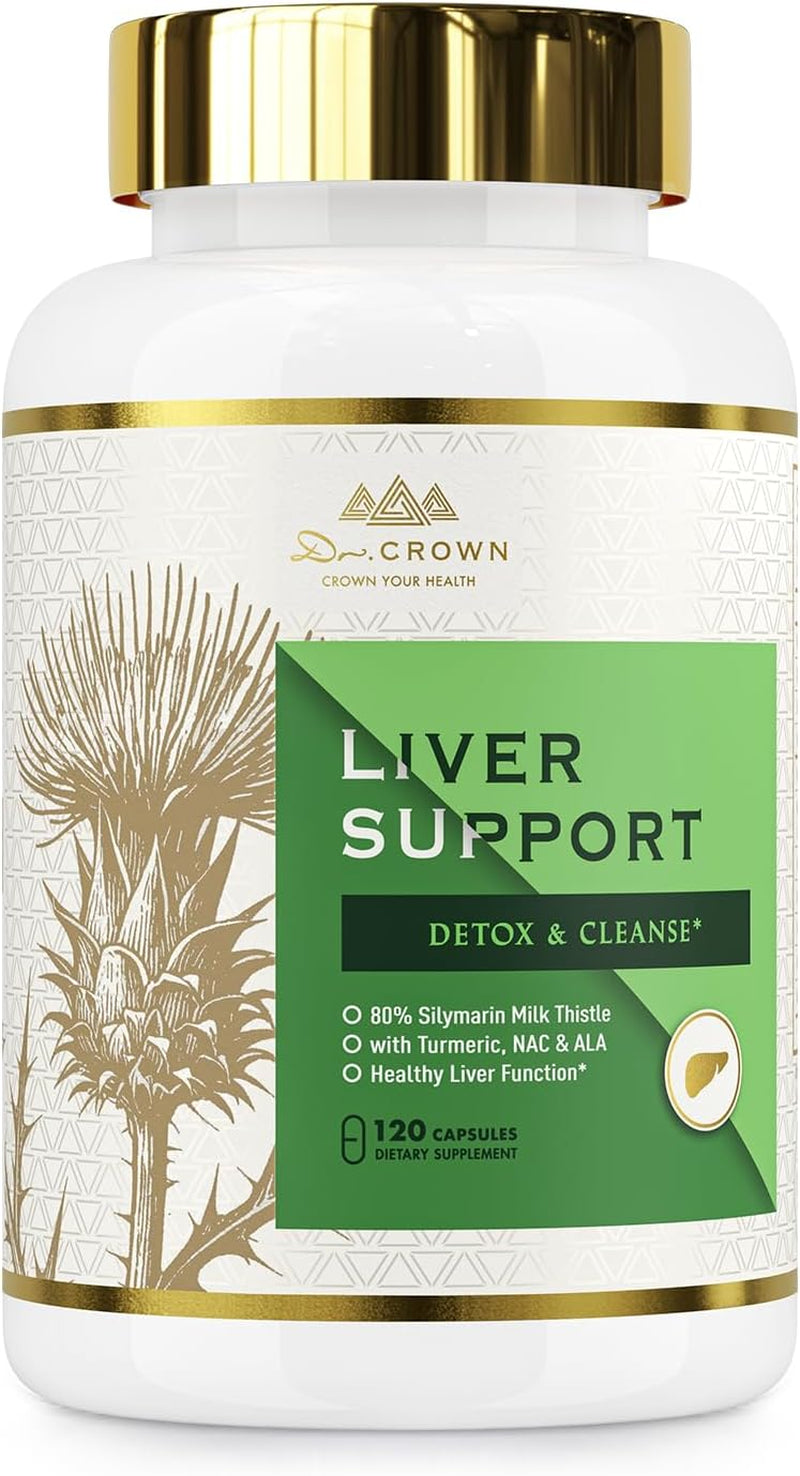 Liver Cleanse Detox & Repair -Milk Thistle Supplement,80% Silymarin, with N-Acetyl Cysteine(Nac), Artichoke, Turmeric & Dandelion for Liver & Antioxidant Support, All-Natural, Gluten Free, Non-Gmo