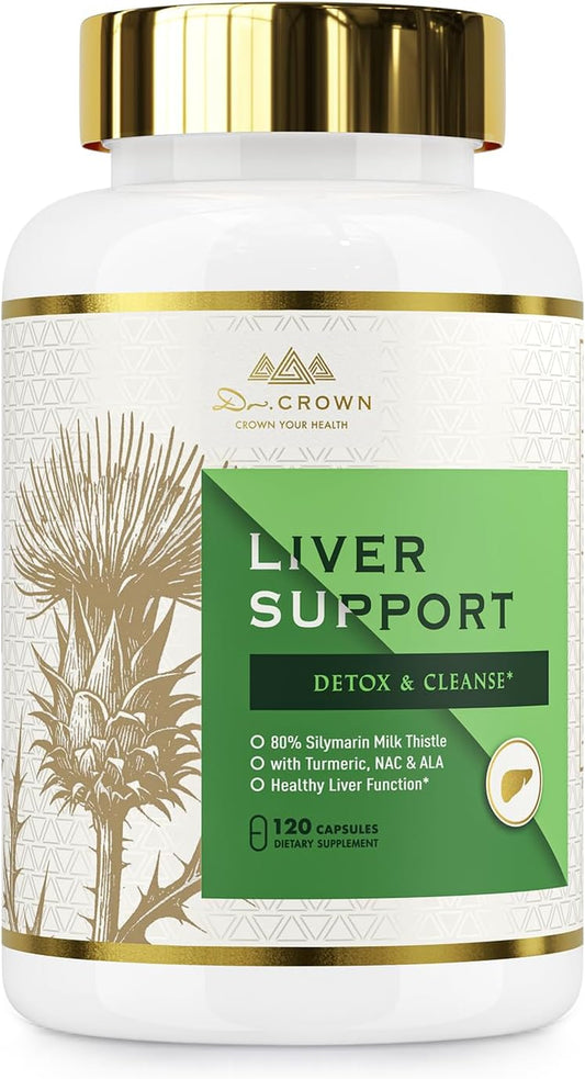 Liver Cleanse Detox & Repair -Milk Thistle Supplement,80% Silymarin, with N-Acetyl Cysteine(Nac), Artichoke, Turmeric & Dandelion for Liver & Antioxidant Support, All-Natural, Gluten Free, Non-Gmo