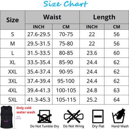 Men's Neoprene Waist Trainer Vest for Weight Loss