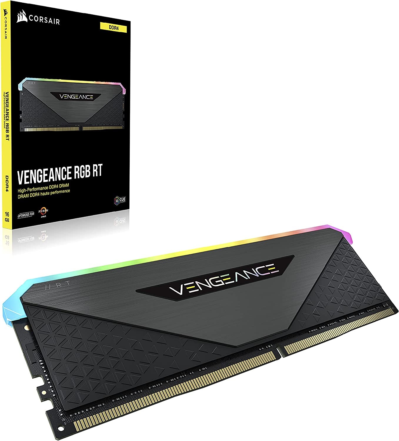 CORSAIR Vengeance RGB RT 32GB (2X16Gb) DDR4 3600 (PC4-28800) C18 1.35V Desktop Memory