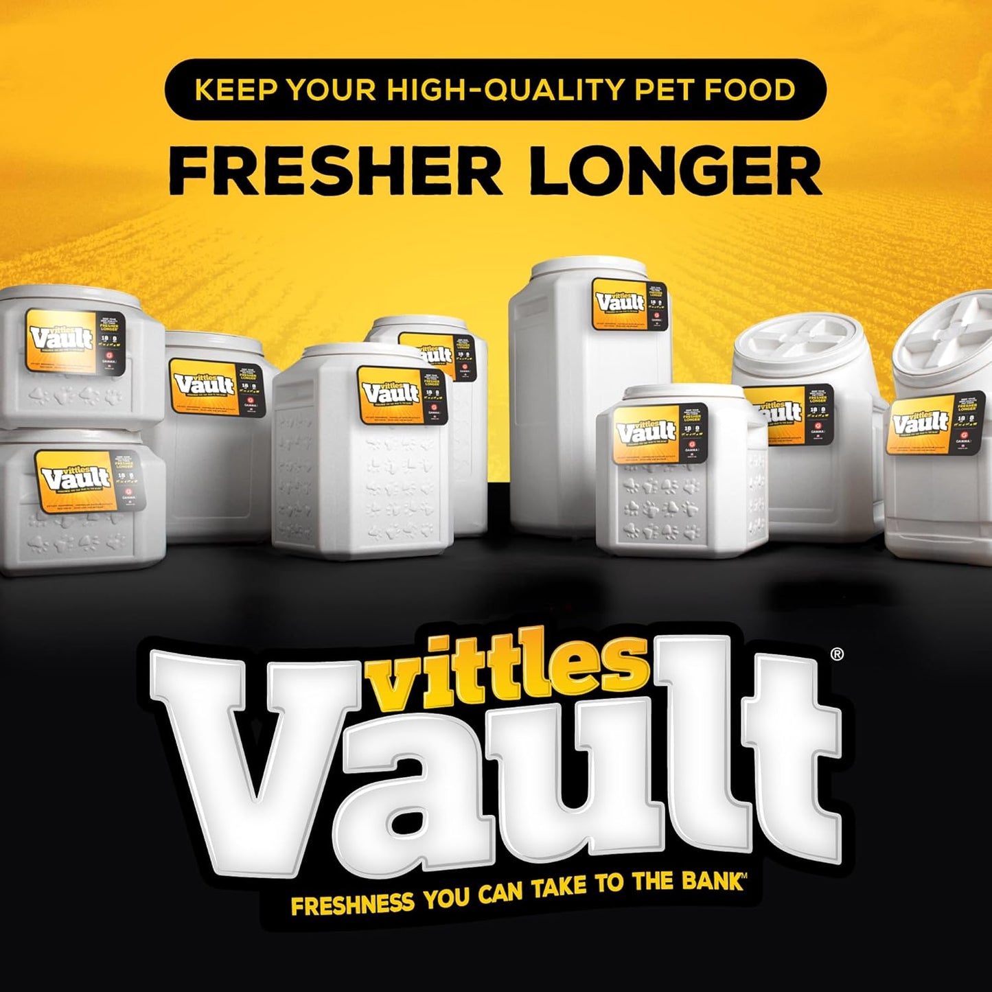 Gamma2 Vittles Vault Pet Food Storage Containers - Sealed Dog and Cat Food Storage Container, Fits up to 80Lbs, Made in the USA - [14"L X 28"H]